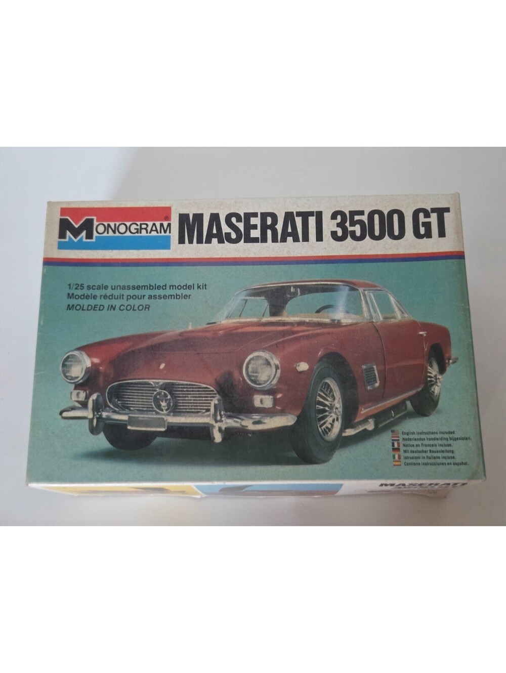 Vintage Monogram Maserati 3500 GT Model Kit PARTS 1:25 Scale Classic Car #2245